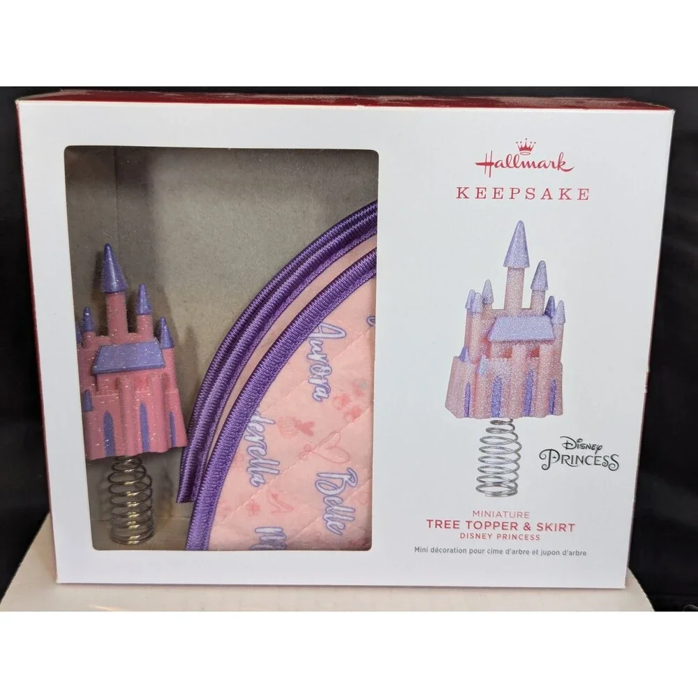 Hallmark Keepsake MINIATURE DISNEY PRINCESS TREE TOPPER & SKIRT Brand New